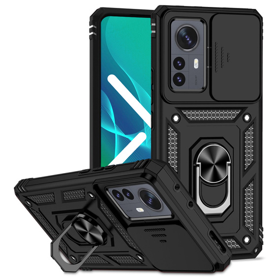 Husă blindată pentru Xiaomi 12 / 12X, CamShield Slide, albastru