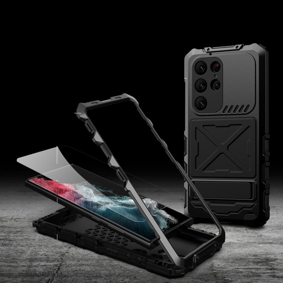 Husă blindată pentru Samsung Galaxy S23 Ultra, R-JUST, negru