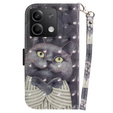Cu clapetă pentru Xiaomi Redmi Note 13 5G, Wallet, Cat gri