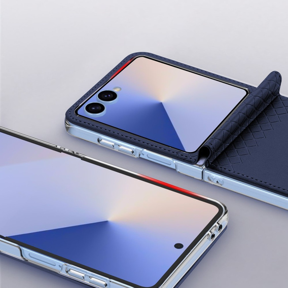 Husă Dux Ducis pentru Samsung Galaxy Z Flip7 5G, Bril, albastru