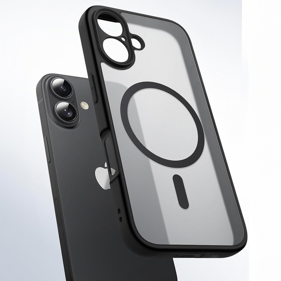 Husă mată pentru iPhone 17, pentru Magsafe, negru mat