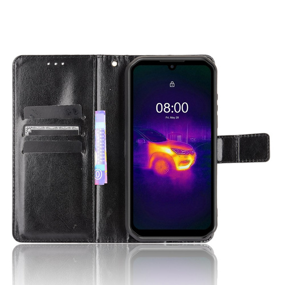 Cu clapetă pentru uleFone Armor 11 5G/Armor 11T 5G, Crazy Horse Wallet, negru