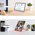 Husă pentru tastatură pentru Samsung Galaxy Tab S10 Lite / S10 FE / S9 FE, Rotary 360° Leather, roz