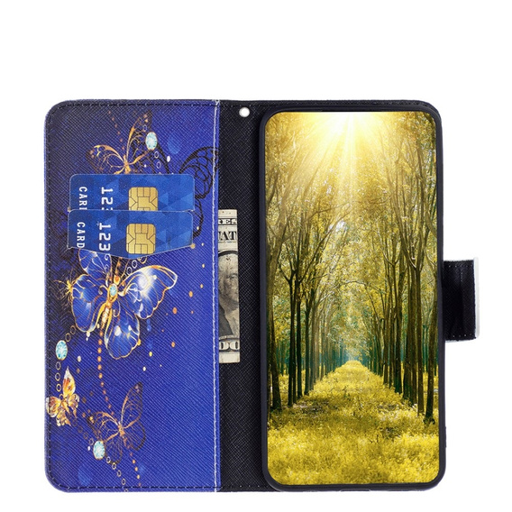 Cu clapetă pentru Xiaomi Redmi Note 13 Pro 5G, Wallet, Butterflies violet