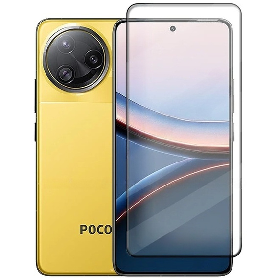 Sticlă călită 3D pentru Xiaomi Poco F7 Ultra, cadru negru