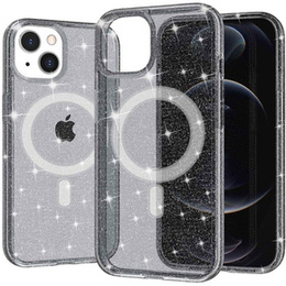 Husă pentru iPhone 14 Plus, Glittery, pentru MagSafe, negru