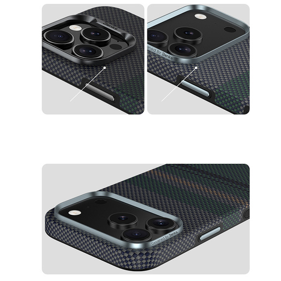 Husă BENKS Kevlar Magnetic Armor Pro Aurora 600D C070 pentru MagSafe pentru iPhone 17 Pro Max
