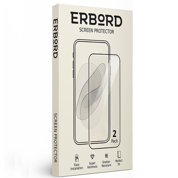2x sticlă călită ERBORD 9H Hard Glass pe ecran pentru iPhone 14 Pro