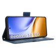 Cu clapetă pentru Realme 14 5G / Realme 14T 5G, Card Slot, albastru închis