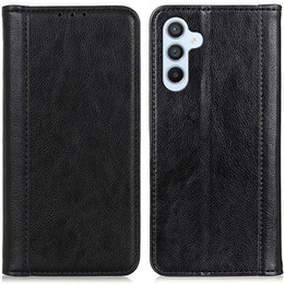 Huse pentru Samsung Galaxy S24+ Plus, Wallet Litchi Leather, negru