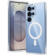 Husă pentru Samsung Galaxy S25 Ultra, Fusion Hybrid Case, pentru MagSafe, transparentă + Sticlă pentru ecran