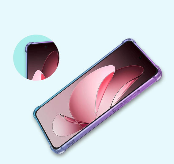 Husa pentru Oppo Reno 13 Pro, Gradient Dropproof, Violet / albastru