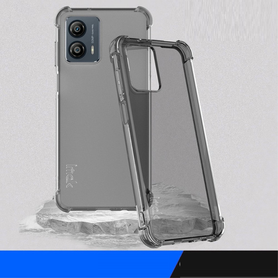 IMAK Huse pentru Motorola Moto G53 5G, Dropproof, transparent / negru