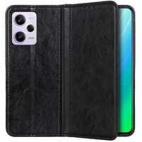 Huse pentru Xiaomi Redmi Note 12 Pro+ 5G, Wallet Litchi Leather, negru