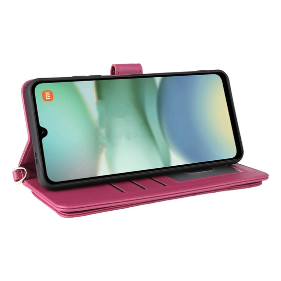 Carcasă cu clapetă pentru Xiaomi Redmi A5, Crossbody Leather Wallet, maroon