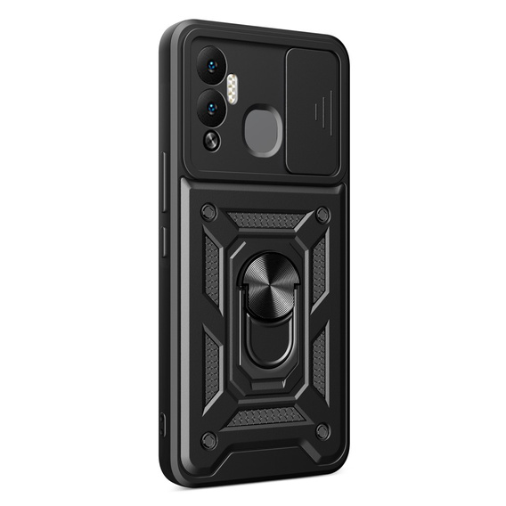Husă blindată pentru Infinix Hot 12 Play 4G, CamShield Slide, negru