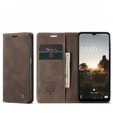 Husa CASEME pentru Samsung Galaxy M33 5G, Leather Wallet Case, maro