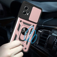 Husă blindată pentru Motorola Moto G13 / G23, CamShield Slide, roz rose gold