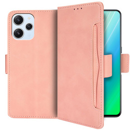 Cu clapetă pentru Xiaomi Redmi 12, Card Slot, roz