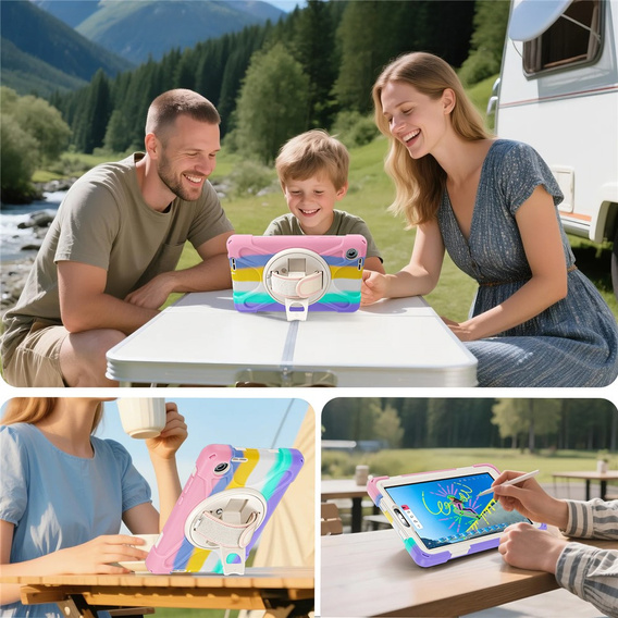 Husă blindată cu suport și curea de umăr pentru Lenovo Tab One