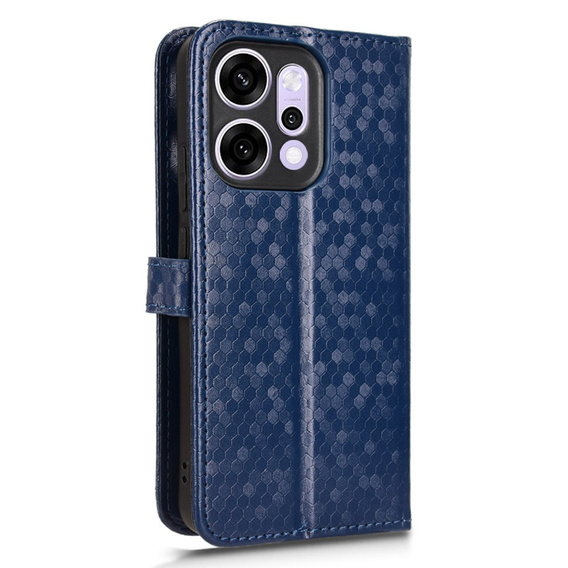 Husă cu clapetă pentru Oppo Reno 14, Wallet Rhombus, albastru