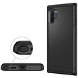 Huse pentru Samsung Galaxy Note 10+ Plus, Sliding Card Holder, negru