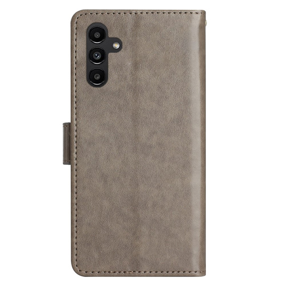 Cu clapetă pentru Samsung Galaxy S23 FE, Butterfly, gri