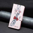 Cu clapetă pentru OPPO A57 / A57s, Wallet, giraffe, roz