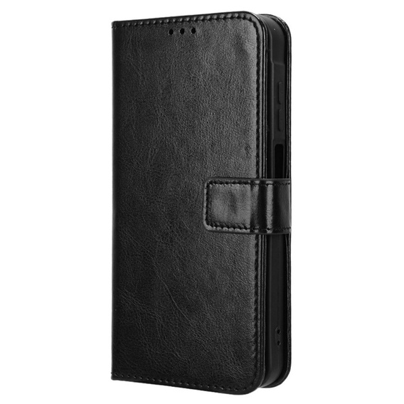 Cu clapetă pentru Samsung Galaxy A25 5G, Crazy Horse Wallet, negru