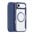 Husă Dux Ducis pentru iPhone Air, Skin X Pro, cu clapetă, pentru MagSafe, albastru marin