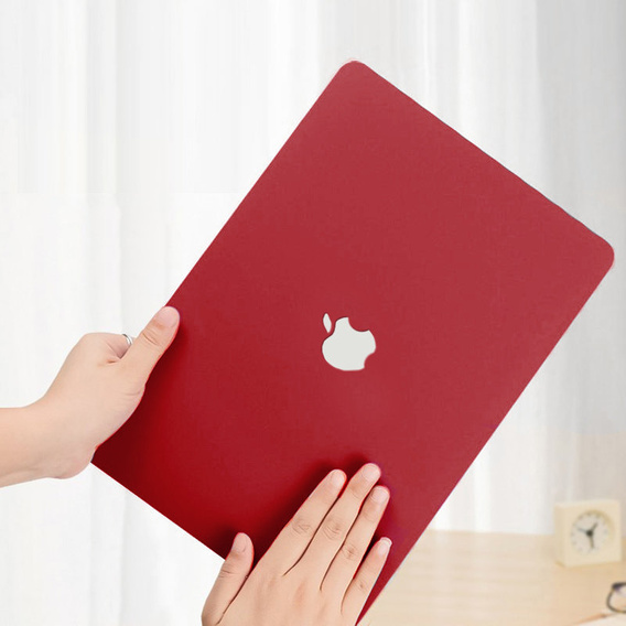 Husă pentru MacBook Air 13 A2337 M1 A2179 A1932, HardShell, roșu