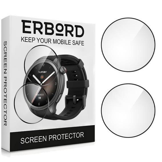2x ERBORD Hybrid Glass pentru Amazfit Balance