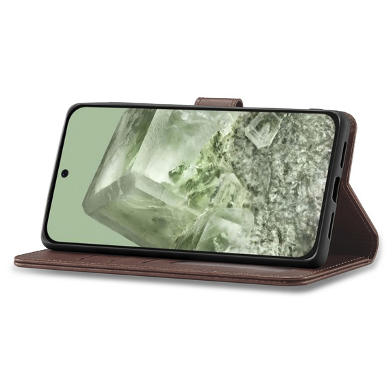 Cu clapetă pentru Google Pixel 8A, LC.IMEEKE, maro