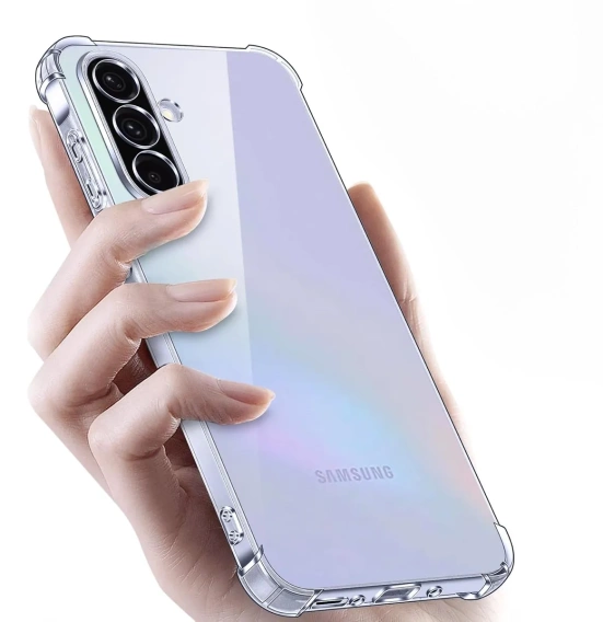 Carcasă pentru Samsung Galaxy A36, Erbord Dropproof, transparentă + Sticlă