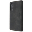 Husă pentru Samsung Galaxy A54, ERBORD Vintage, portofel cu clapetă, negru