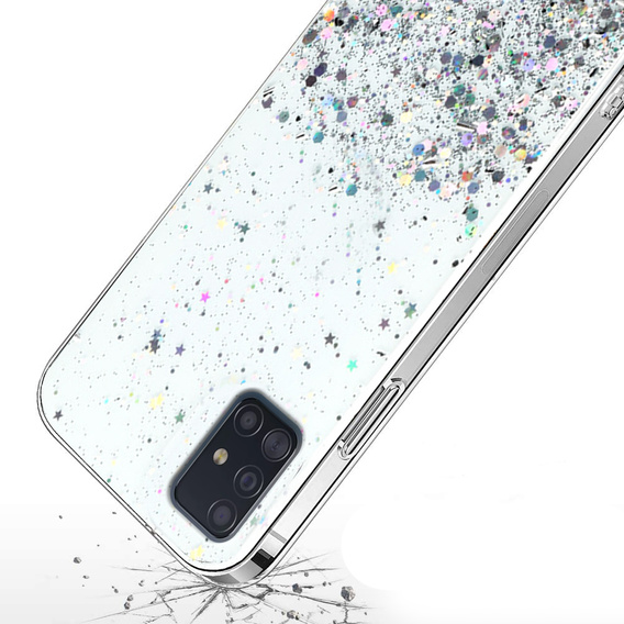 Huse pentru Samsung Galaxy A71 5G, Glittery, transparentă