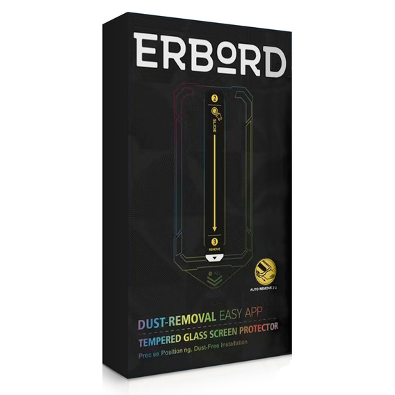 2x Sticlă temperată pentru iPhone 16, ERBORD Easy App Full Screen Protector