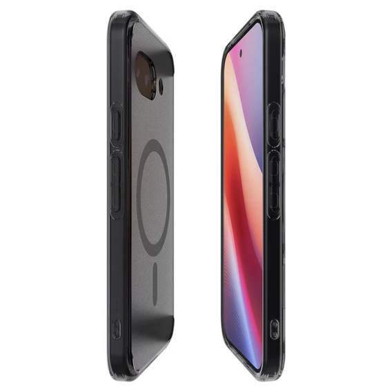 Carcasă MagSafe Spigen pentru Google Pixel 9A, Ultra Hybrid, mat / negru + 9H Tempered Glass