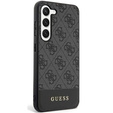 GUESS Huse pentru Samsung Galaxy S24+ Plus, 4G Bottom Stripe, gri