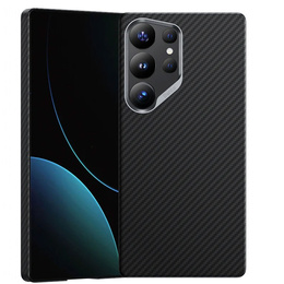 Carcasa BENKS Kevlar pentru Samsung Galaxy S25 Ultra, pentru MagSafe, Carbon Fiber, negru