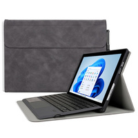 Huse pentru Microsoft Surface Pro 9, Wallet Pen Slot, gri