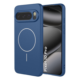 Manșon din silicon pentru Google Pixel 10 / 10 Pro, pentru MagSafe, albastru