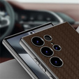 Huse pentru Samsung Galaxy S24 Ultra, GKK Woven Leather, cafea
