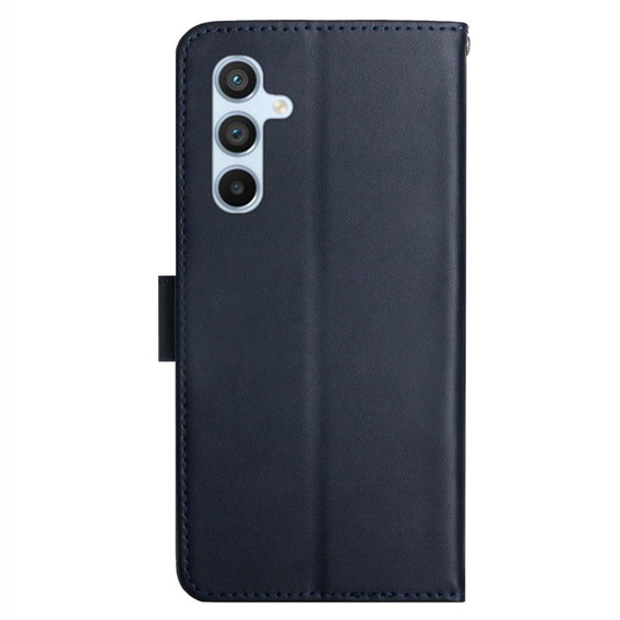 Cu clapetă pentru Samsung Galaxy A35 5G, Split Leather Wallet, albastru