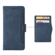 Cu clapetă pentru Infinix Hot 50 4G, Card Slot, albastru închis