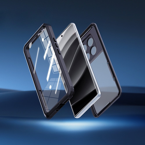 Husă impermeabilă IP68 pentru Xiaomi Redmi Note 14 Pro 5G, Redpepper, negru