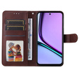 Cu clapetă pentru Realme C67, Leather Wallet, maro