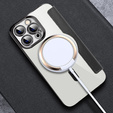 Cu clapetă pentru iPhone 12 Pro, RFID Wallet MagSafe CamShield, negru