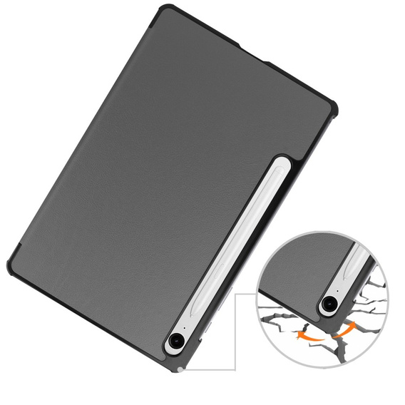 Husă pentru Samsung Galaxy Tab S9 FE, Tri-fold, gri