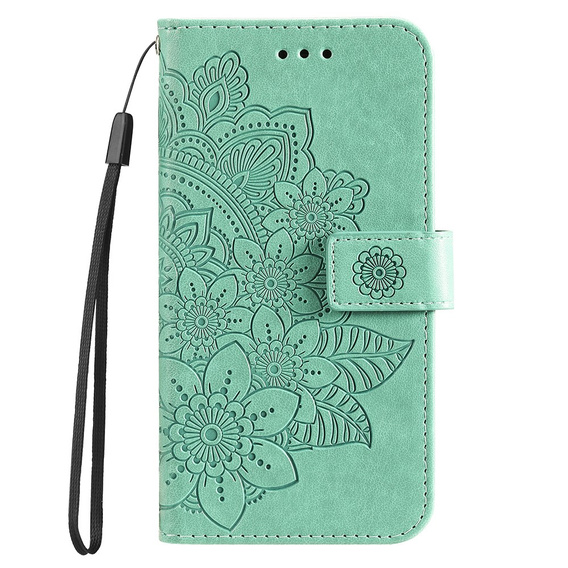 Cu clapetă pentru Xiaomi Redmi Note 12 4G, Mandala Flower, verde
